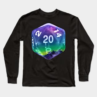 Nat20 Purple Green Blue Mountains Long Sleeve T-Shirt